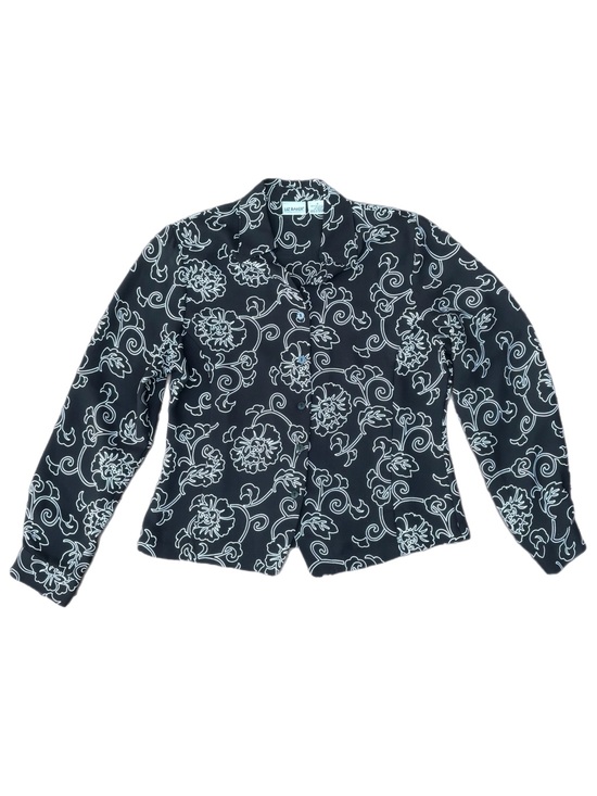 Liz Baker Tops - Liz Baker | Vintage White Floral Embroidery Patterned Blouse